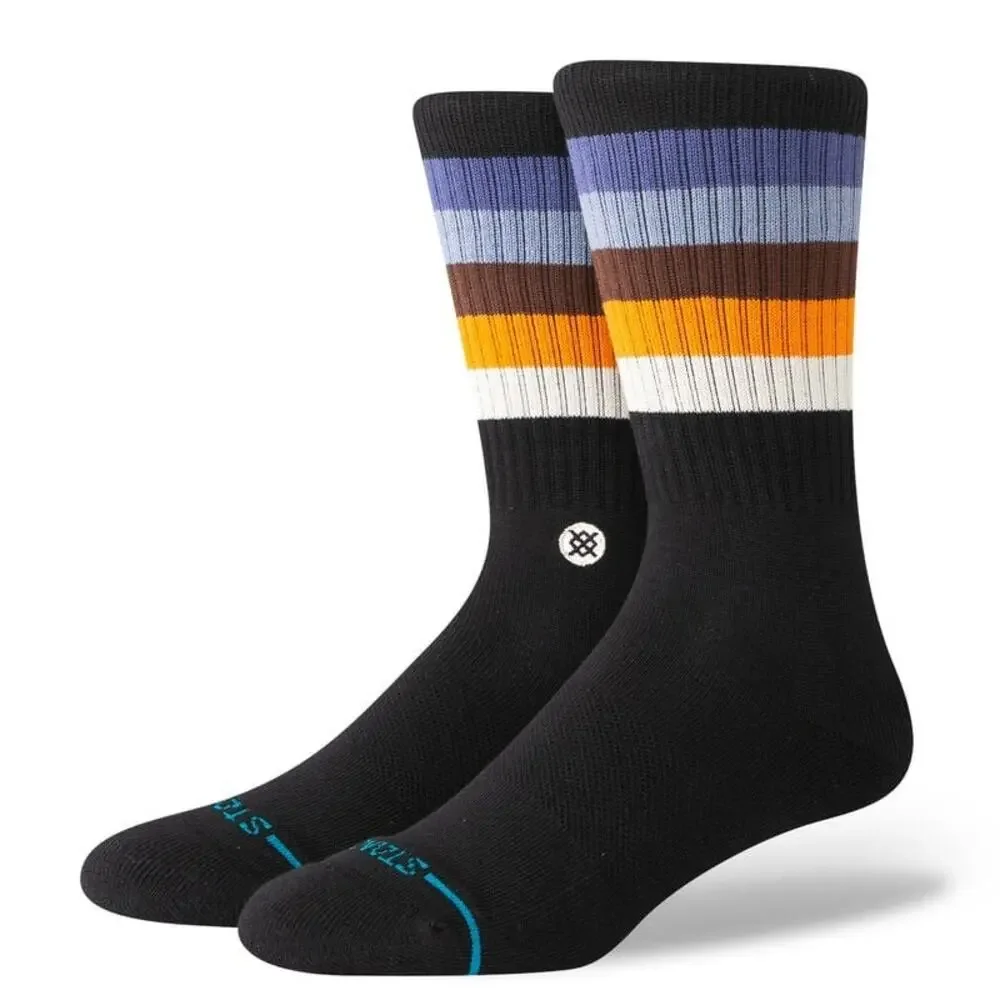 Stance Unisex Large Black Cotton Crew Maliboo Medium Cushion Crew Socks B23-3